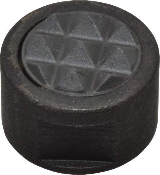 Fairlane - 10-32 Thread, 1/2" Diam, 3/8" High, Threaded, Fine Tooth Grade Diamond Serration Tooth Pattern, Carbide Tipped, Round Positioning Gripper - 3/16" Flat Width, Uncoated - Exact Tool & Supply