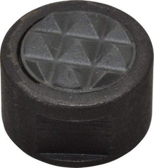 Fairlane - 10-32 Thread, 1/2" Diam, 3/8" High, Threaded, Fine Tooth Grade Diamond Serration Tooth Pattern, Carbide Tipped, Round Positioning Gripper - 3/16" Flat Width, Uncoated - Exact Tool & Supply