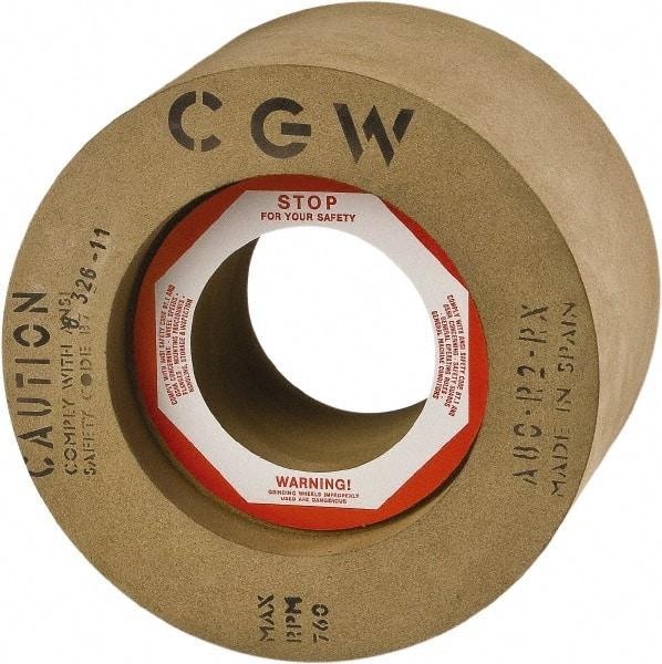 Camel Grinding Wheels - 1" Wide x 12" Diam, Type 1 Feed Wheel - 5" Hole Size, 80 Grit, Hardness R - Exact Tool & Supply