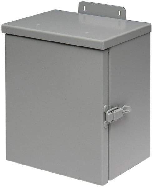 Cooper B-Line - Steel Junction Box Enclosure Hinge Flat Cover - NEMA 3R, 24" Wide x 24" High x 8" Deep, Rainproof - Exact Tool & Supply
