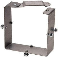 Cooper B-Line - 4 Inch Long x 4 Inch High, Rectangular Raceway Connector Coupling - Gray, For Use with Lay In Wireways, Type 1 Hinge Cover Wireway - Exact Tool & Supply