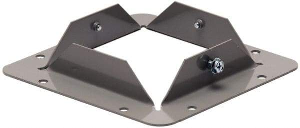 Cooper B-Line - 6 Inch Wide x 6 Inch High, Rectangular Raceway Flange - Gray, For Use with Lay In Wireways, Type 1 Screw Cover Wireway - Exact Tool & Supply