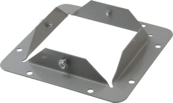 Cooper B-Line - 4 Inch Wide x 4 Inch High, Rectangular Raceway Flange - Gray, For Use with Lay In Wireways, Type 1 Screw Cover Wireway - Exact Tool & Supply