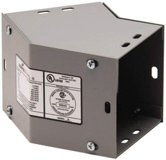 Cooper B-Line - 4 Inch Wide x 4 Inch High, Raceway Elbow End - 45°, Gray, For Use with Lay In Wireways, Type 1 Screw Cover Wireway - Exact Tool & Supply