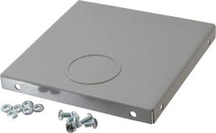 Cooper B-Line - 6 Inch Wide x 6 Inch High, Rectangular Raceway Fitting - Gray, For Use with Lay In Wireways, Type 1 Screw Cover Wireway - Exact Tool & Supply