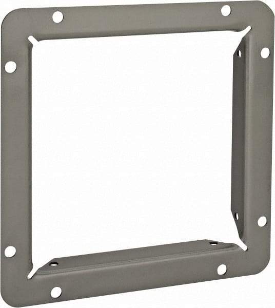 Cooper B-Line - 6 Inch Wide x 6 Inch High, Rectangular Raceway Flange - Gray, For Use with Lay In Wireways, Type 1 Screw Cover Wireway - Exact Tool & Supply