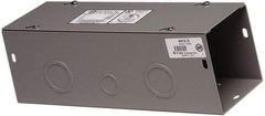 Cooper B-Line - 4" High x 102mm Wide x 120" Long, Screw Mount Solid Wall Wire Duct - Gray, 39 (Bottom) & 39 (Top) Knockouts, Screw Cover, Steel - Exact Tool & Supply