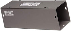 Cooper B-Line - 4" High x 102mm Wide x 12" Long, Screw Mount Solid Wall Wire Duct - Gray, 3 (Bottom) & 3 (Top) Knockouts, Screw Cover, Steel - Exact Tool & Supply
