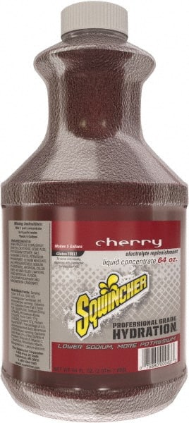 Sqwincher - 64 oz Bottle Cherry Activity Drink - Exact Tool & Supply