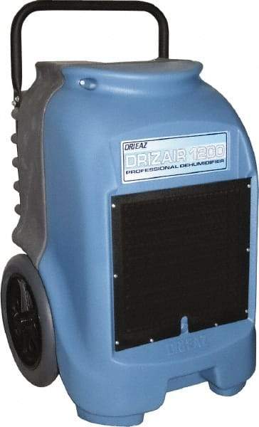 Dri-Eaz - 132 Pint Saturation Capacity, 6.4 Amp, Portable Dehumidifier - 19-1/2" Wide x 32" High x 19-1/2" Deep, 2 Pint Volume Capacity, 1 hp - Exact Tool & Supply