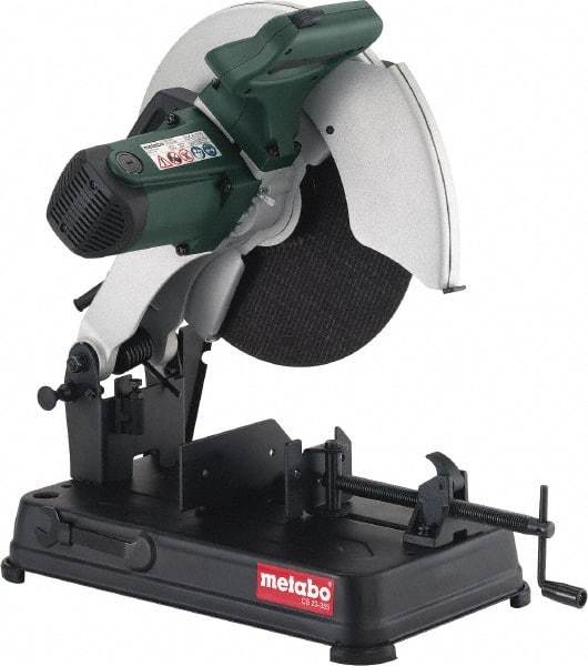 Metabo - 14" Blade Diam, 1" Arbor Hole, Miter Chop Chop & Cutoff Saw - 4,100 RPM, 110 Volts - Exact Tool & Supply