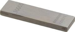 Mitutoyo - 0.10005" Rectangular Steel Gage Block - Accuracy Grade 0, Includes Certificate of Inspection - Exact Tool & Supply