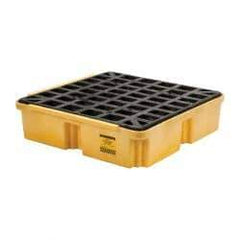 Eagle - 15 Gal Sump, 2,000 Lb Capacity, 1 Drum, Polyethylene Platform - 26" Long x 26" Wide x 6-1/2" High - Exact Tool & Supply