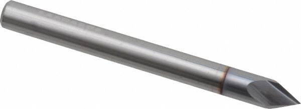 Accupro - 3/16" Diam 2 Flute Single End Solid Carbide Chamfer Mill - Exact Tool & Supply