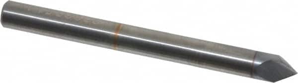 Accupro - 3/16" Diam 2 Flute Single End Solid Carbide Chamfer Mill - Exact Tool & Supply