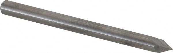 Accupro - 1/8" Diam 2 Flute Single End Solid Carbide Chamfer Mill - Exact Tool & Supply