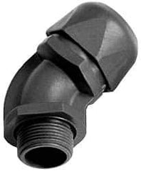 Murrplastik - 2" Trade, Nylon Compression Angled Liquidtight Conduit Connector - Noninsulated - Exact Tool & Supply