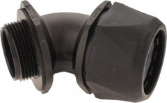 Murrplastik - 1-1/4" Trade, Nylon Compression Angled Liquidtight Conduit Connector - Noninsulated - Exact Tool & Supply