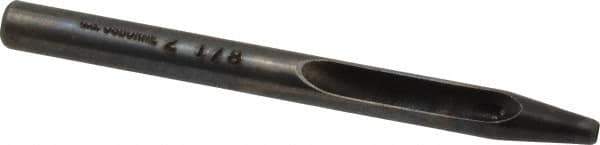 Made in USA - 1/8" Hollow Punch - 4" OAL, Steel - Exact Tool & Supply