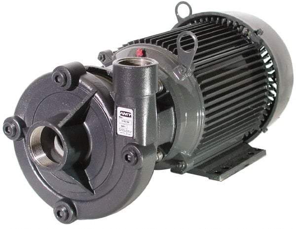 American Machine & Tool - 115/230V Volt, 1 Phase, 2 HP, Stainless Steel Straight Pump - 2 Inch Inlet, 1-1/2 Inch Outlet, 62 Max Head psi, Stainless Steel Impeller, Viton Seal - Exact Tool & Supply