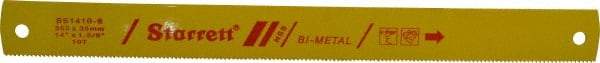 Starrett - 14" Long, 10 Teeth per Inch, Bi-Metal Power Hacksaw Blade - Toothed Edge, 1-3/8" Wide x 0.062" Thick - Exact Tool & Supply