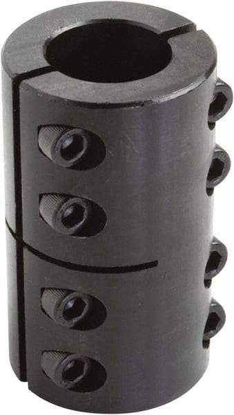 Climax Metal Products - 1-1/8" Inside x 1-7/8" Outside Diam, Two Piece Rigid Coupling without Keyway - 3-1/8" Long - Exact Tool & Supply