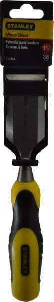 Stanley - 9" OAL x 1-1/2" Blade Width Wood Chisel - 1-1/2" Tip, Polypropylene Handle - Exact Tool & Supply