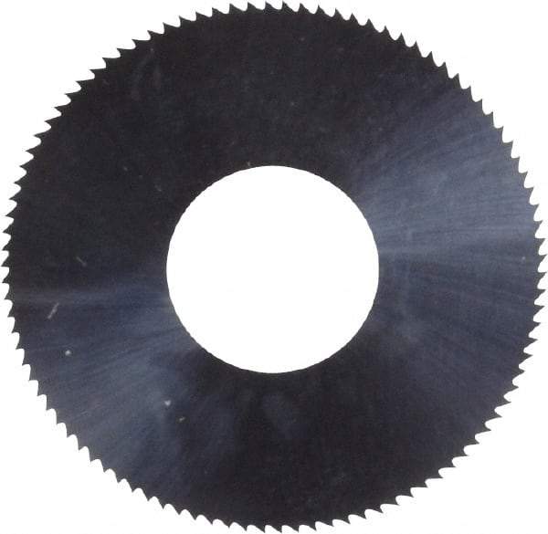 Made in USA - 1" Diam x 0.008" Blade Thickness, 3/8" Arbor Hole Diam, 98 Teeth, Solid Carbide Jeweler's Saw - Uncoated - Exact Tool & Supply