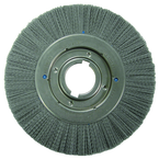 10 x 1-1/8 x 2'' Arbor - Crimped Nylox Filament 120 Grit Straight Wheel - Exact Tool & Supply