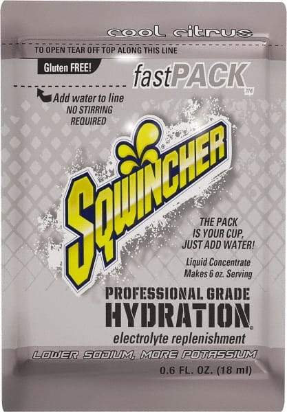Sqwincher - Pack Cool Citrus Activity Drink - Liquid Concentrate, Yields 6 oz - Exact Tool & Supply