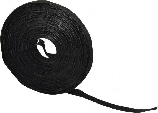 VELCRO Brand - 150 Piece 3/4" Wide x 6" Piece Length, Self Fastening Tie/Strap Hook & Loop Strap - Perforated/Pieces Roll, Black, Printable Surface - Exact Tool & Supply