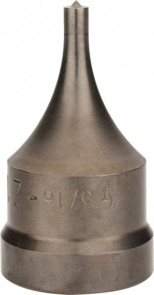 Cleveland Steel Tool - 1 Inch Diameter Round Ironworker Punch - 1-17/32 Inch Body Diameter, 1-11/16 Inch Head Diameter, 2-11/16 Inch Overall Length - Exact Tool & Supply