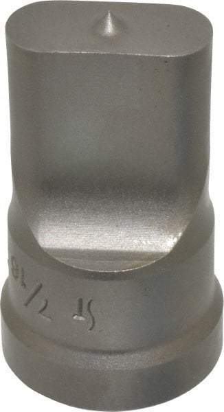 Cleveland Steel Tool - 7/16 Inch Wide Oblong Ironworker Punch - 1-1/32 Inch Body Diameter, 1-5/32 Inch Head Diameter, 1-15/16 Inch Overall Length - Exact Tool & Supply