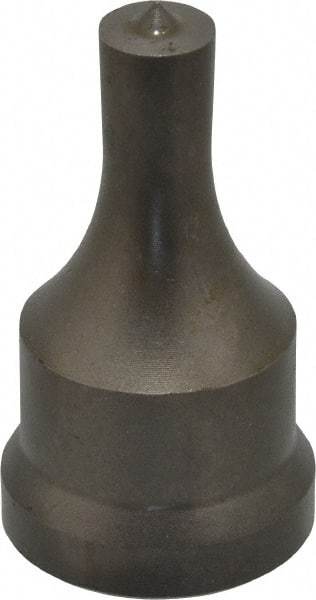 Cleveland Steel Tool - 7/16 Inch Diameter Round Ironworker Punch - 1-1/16 Inch Body Diameter, 1-7/32 Inch Head Diameter, 2-1/8 Inch Overall Length - Exact Tool & Supply