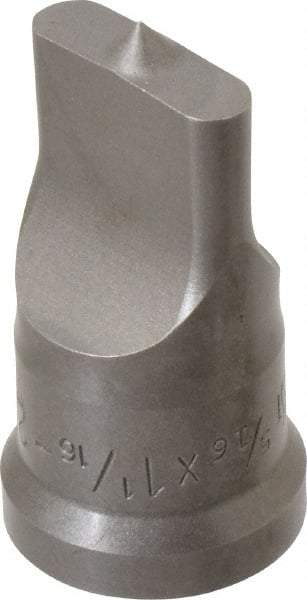 Cleveland Steel Tool - 5/16 Inch Wide Oblong Ironworker Punch - 1-1/16 Inch Body Diameter, 1-7/32 Inch Head Diameter, 2-1/8 Inch Overall Length - Exact Tool & Supply