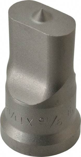 Cleveland Steel Tool - 9/16 Inch Wide Oblong Ironworker Punch - 1-1/16 Inch Body Diameter, 1-7/32 Inch Head Diameter, 2-1/8 Inch Overall Length - Exact Tool & Supply