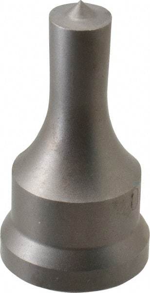 Cleveland Steel Tool - 1/2 Inch Diameter Round Ironworker Punch - 1-1/16 Inch Body Diameter, 1.24 Inch Head Diameter, 2-3/16 Inch Overall Length - Exact Tool & Supply
