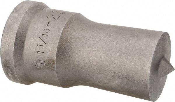 Cleveland Steel Tool - 1-1/16 Inch Diameter Round Ironworker Punch - 1-7/32 Inch Body Diameter, 1-3/8 Inch Head Diameter, 2-3/8 Inch Overall Length - Exact Tool & Supply