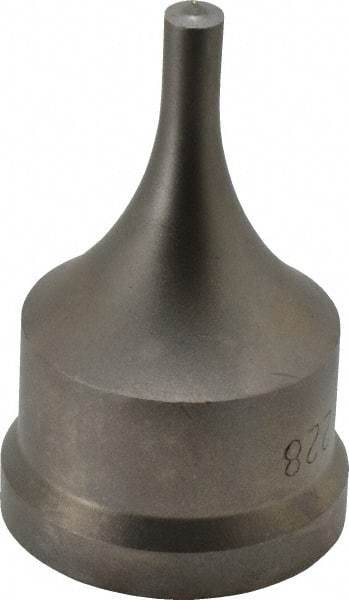 Cleveland Steel Tool - 9/32 Inch Diameter Round Ironworker Punch - 1-17/32 Inch Body Diameter, 1-11/16 Inch Head Diameter, 2-11/16 Inch Overall Length - Exact Tool & Supply