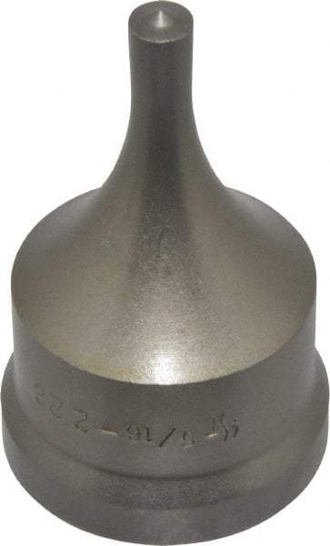Cleveland Steel Tool - 5/16 Inch Diameter Round Ironworker Punch - 1-17/32 Inch Body Diameter, 1-11/16 Inch Head Diameter, 2-11/16 Inch Overall Length - Exact Tool & Supply