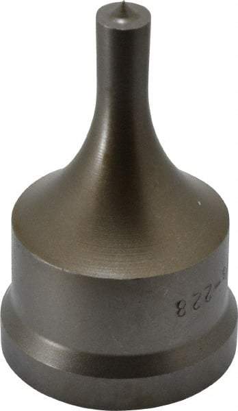Cleveland Steel Tool - 3/8 Inch Diameter Round Ironworker Punch - 1-17/32 Inch Body Diameter, 1-11/16 Inch Head Diameter, 2-11/16 Inch Overall Length - Exact Tool & Supply