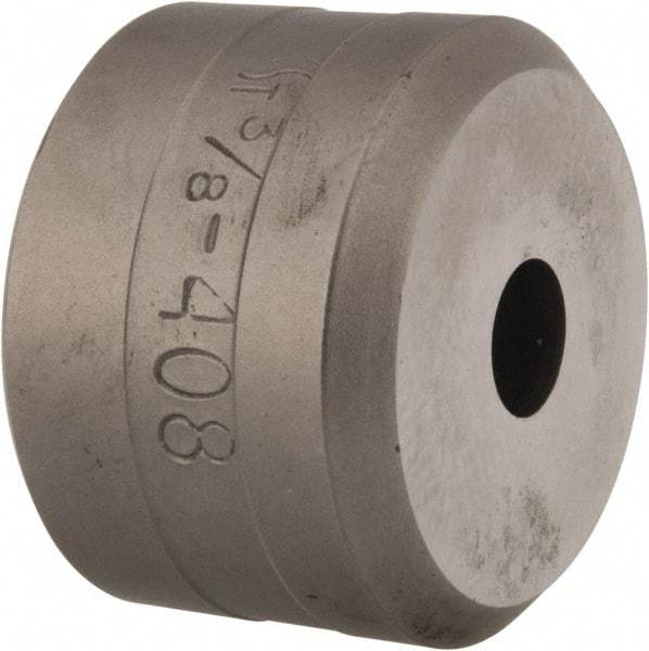 Cleveland Steel Tool - 3/8 Inch Diameter Round Ironworker Die - 1-1/2 Inch Head Diameter, 1 Inch Head Height - Exact Tool & Supply