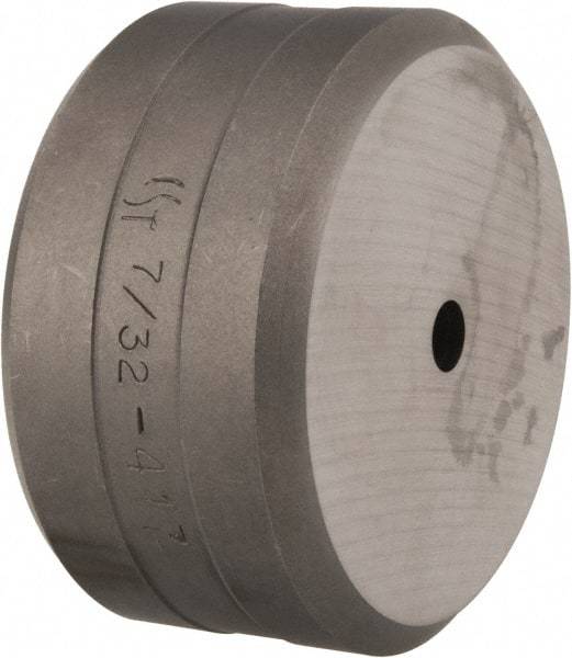 Cleveland Steel Tool - 7/32 Inch Diameter Round Ironworker Die - 2 Inch Head Diameter, 1 Inch Head Height - Exact Tool & Supply