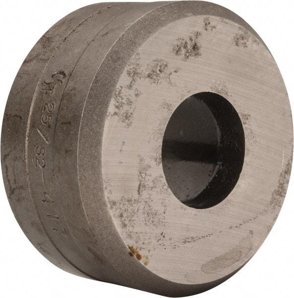 Cleveland Steel Tool - 25/32 Inch Diameter Round Ironworker Die - 2 Inch Head Diameter, 1 Inch Head Height - Exact Tool & Supply
