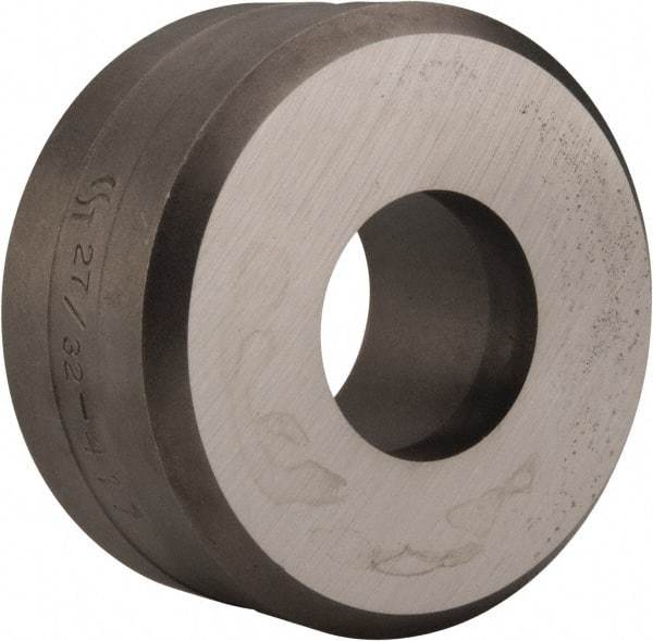 Cleveland Steel Tool - 27/32 Inch Diameter Round Ironworker Die - 2 Inch Head Diameter, 1 Inch Head Height - Exact Tool & Supply