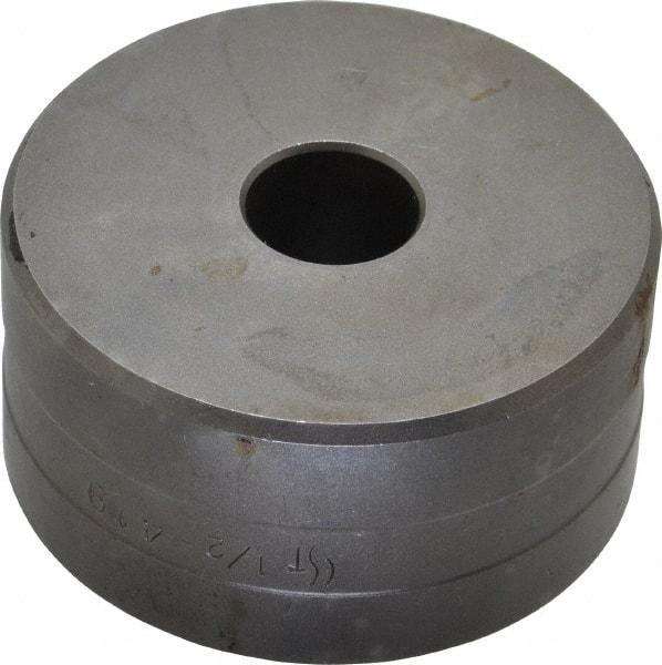 Cleveland Steel Tool - 1/2 Inch Diameter Round Ironworker Die - 2-3/8 Inch Head Diameter, 1-1/4 Inch Head Height - Exact Tool & Supply