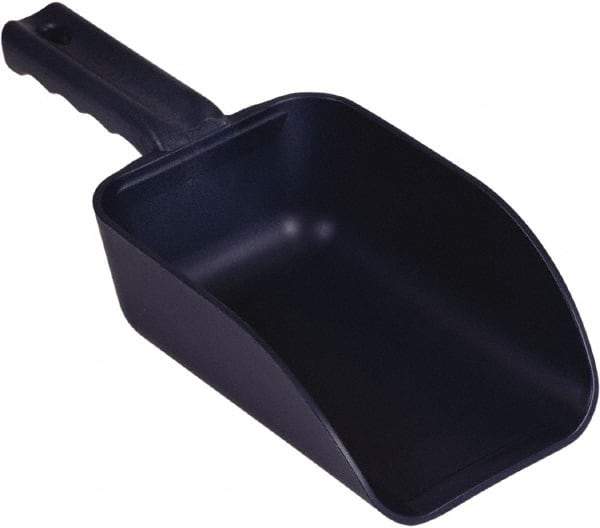 Remco - 32 oz Blue Polypropylene & Semi-Ferrous Additive Flat Bottom Scoop - 4.3" Wide x 3" Deep Bowl, 11-1/2" OAL - Exact Tool & Supply