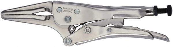 Proto - 6-7/8" OAL Long Nose Serrated Jaw Locking Pliers - 5/16" Jaw Width, 1-31/32" Jaw Depth - Exact Tool & Supply