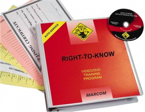 Marcom - Right to Know for Auto Service Facilities, Multimedia Training Kit - 21 Minute Run Time DVD, English and Spanish - Exact Tool & Supply