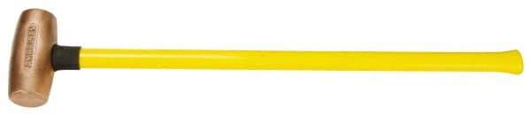 American Hammer - 10 Lb Head Nonsparking Hammer - 33" OAL, 30-1/2" Long Fiberglass Handle - Exact Tool & Supply